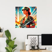  legervrouw poster (Thuiskantoor)