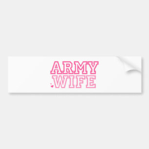 Legervrouw (roze) bumpersticker