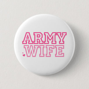 Legervrouw (roze) ronde button 5,7 cm