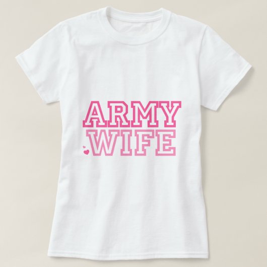 Legervrouw (roze) t-shirt (Design voorkant)