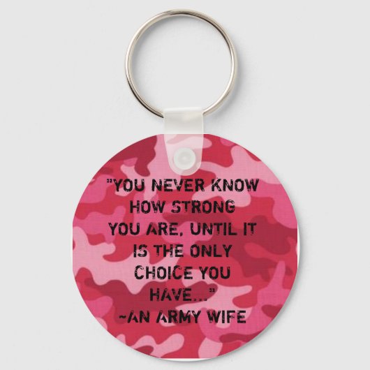 Legervrouw...sterk Sleutelhanger (Voorkant)