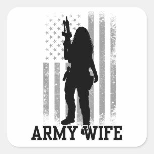 Legervrouw Vierkante Sticker