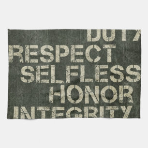 Legerwaarden handdoek