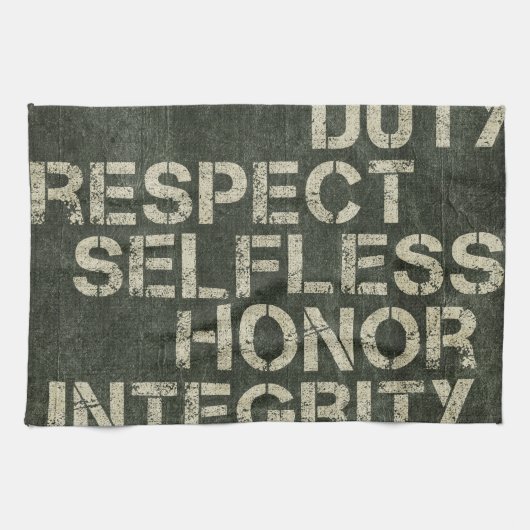 Legerwaarden handdoek (Horizontaal)