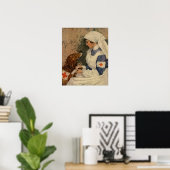 legerzuster met Golden Retriever WW1 Poster (Thuiskantoor)