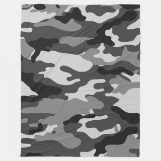 Legerzwart en grijze camouflage, druivensoort 019. fleece deken