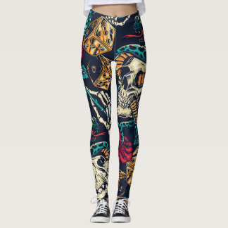 Leggen  Tattoo schedel Leggings