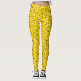 Leggen van geel Banana Pattern Leggings
