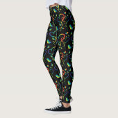 Legging à coeurs entrelacés de la fierté arc-en-ci (Gauche)