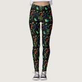 Legging à coeurs entrelacés de la fierté arc-en-ci (Devant)