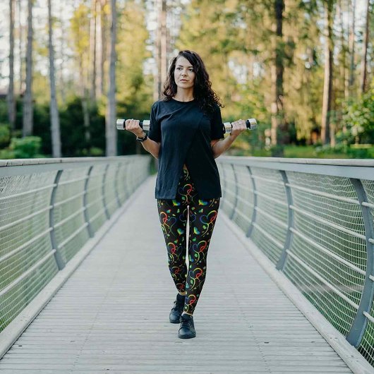 Legging à coeurs entrelacés de la fierté arc-en-ci