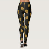 Legging à feuilles dorées noires et ternes (Dos)