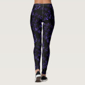Legging à motif de feuilles bleu foncé (Dos)