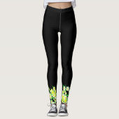 Legging à motif de fleurs de figues sûres funky (Devant)