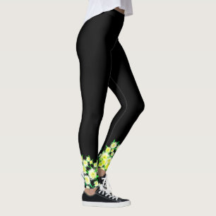 Legging à motif de fleurs de figues sûres funky