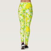 Legging à motif de fleurs de figues sûres funky (Dos)