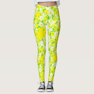Legging à motif de fleurs de figues sûres funky