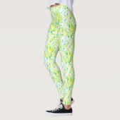 Legging à motif de fleurs de figues sûres funky (Gauche)