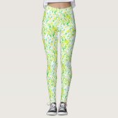 Legging à motif de fleurs de figues sûres funky (Devant)