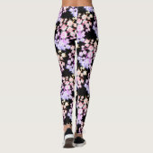 Legging à motif de fleurs de figues sûres funky (Dos)