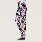 Legging à motif de fleurs de figues sûres funky (Gauche)
