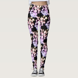 Legging à motif de fleurs de figues sûres funky