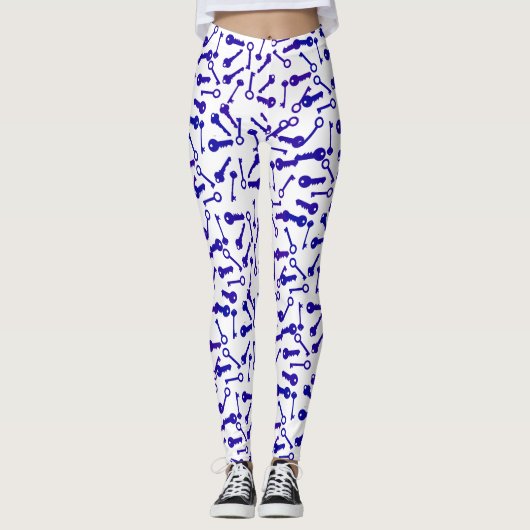 Legging à motif de formes de touches funky différe (Devant)