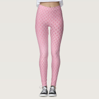 Legging à motif d'écailles de sirène rose