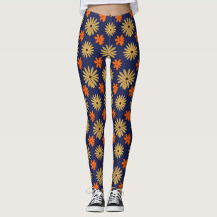 Legging à motif floral sans couture Daisy Rétro Vi