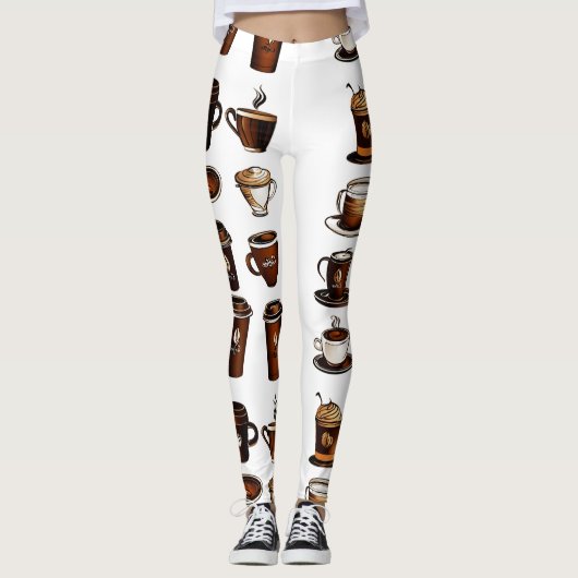 Legging à motif grain de café (Devant)