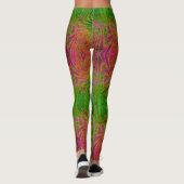 Legging à motif psychédélique rétro funky (Dos)