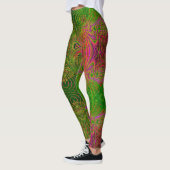 Legging à motif psychédélique rétro funky (Gauche)