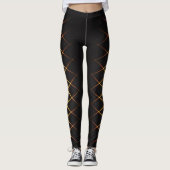 Legging à motif quadrillé doré (Devant)