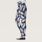 Legging à plumes pastel bohème (Gauche)