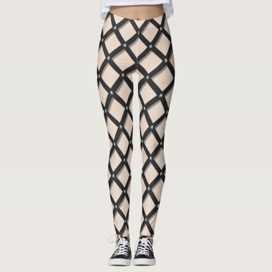 Legging à sangles et clous (Devant)