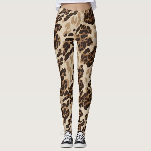 Legging Animal Print Beige Estampado (Devant)