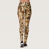 Legging Beige Marron & Noir (Dos)