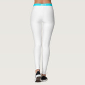 Legging Blanc avec Rayure Latérale Bleue Couleurs  (Dos)