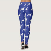 LEGGING BLANC ET BLEU DE SILHOUETTE GRAPHIQUE DE (Dos)