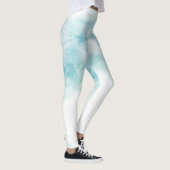 Legging blanc présentant un motif aquarelle doux  (Droite)