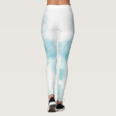 Legging blanc présentant un motif aquarelle doux  (Dos)