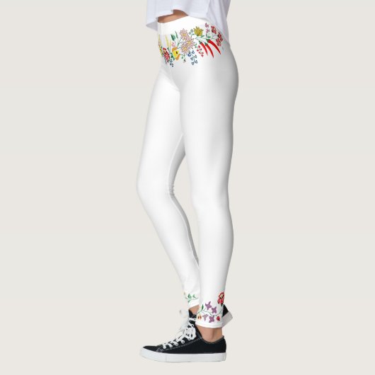 Legging brodé floral (Gauche)