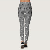 Legging cendré, rectangles, tableaux blanc et noir (Dos)