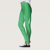 Legging de Couleur Pâle Vert avec Feuilles (Gauche)