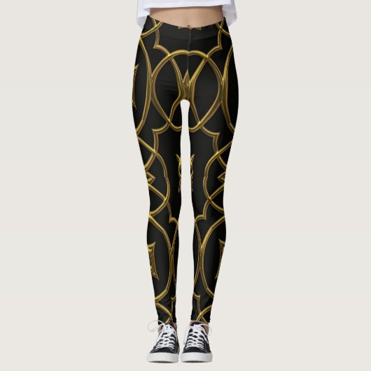 Legging de la princesse guerrière dorée (Devant)