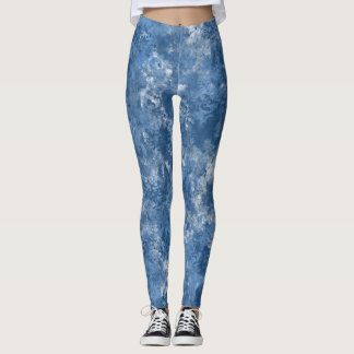 Legging de marbre bleu