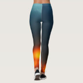 Legging de rêve, ciel orange et bleu (Dos)