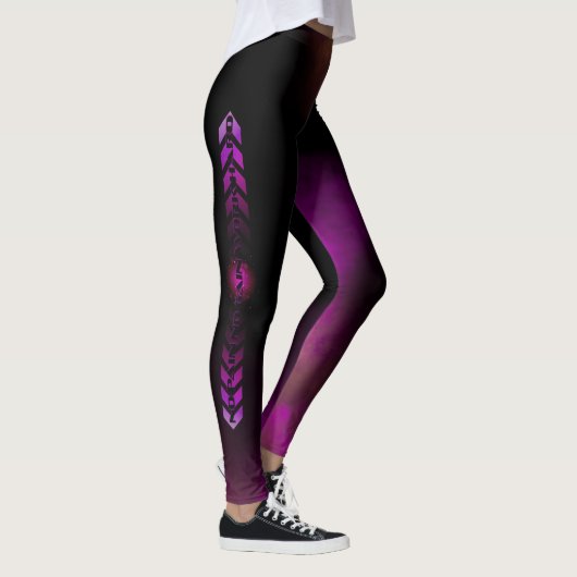 Legging de sport noir et rose moderne (Droite)