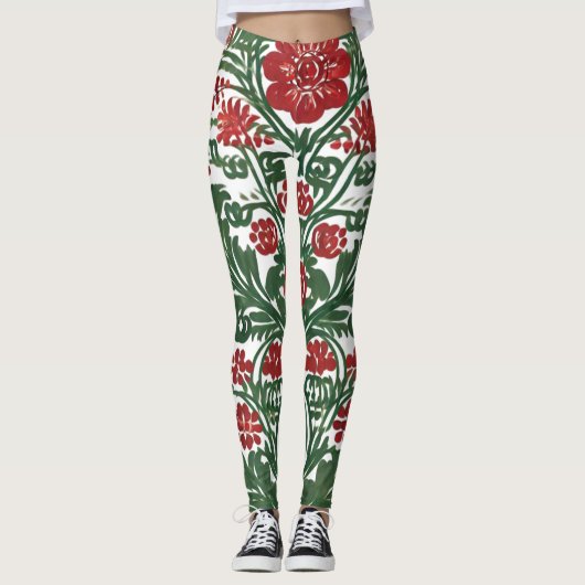 Legging Design – Bloemstijl met bloemen (Voorkant)