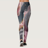 Legging doré en fluidité abstraite rose et grise (Dos)